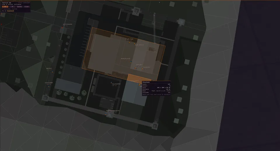 The same prison in the 2D top-down view